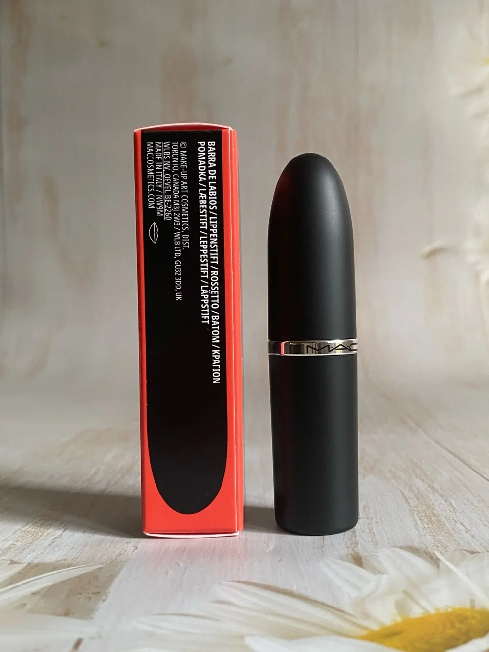 Mac MacXimal Sleek Satin Lipstick #828 MORANGE Full Size 0.12iz/3.5g NIB